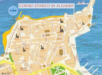 pianta di Alghero